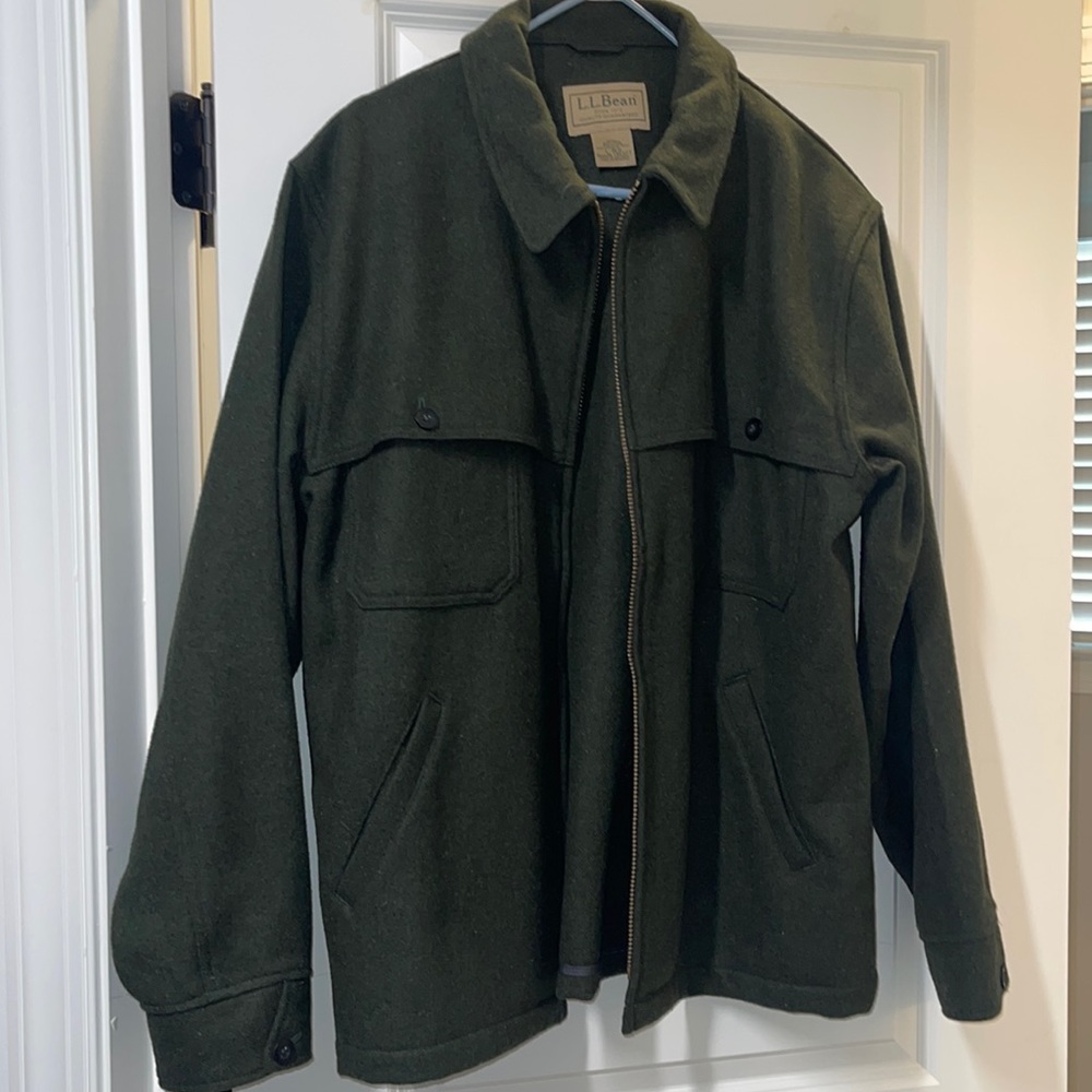 Men’s L.L. Bean Maine Guide Zip Front Jac-Shirt sz L